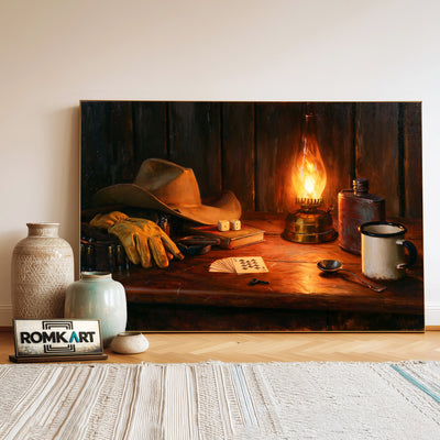 Western Cowboy Room Figurative Oil Painting - image 3