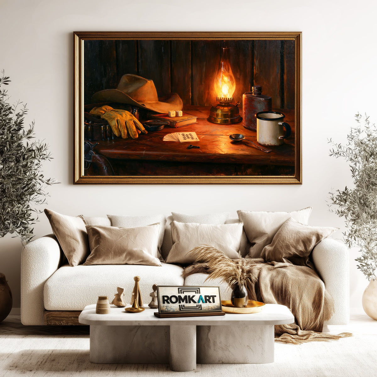 Western Cowboy Room Figurative Oil Painting - image 5