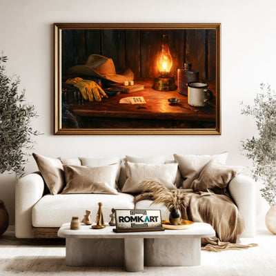Western Cowboy Room Figurative Oil Painting - image 5