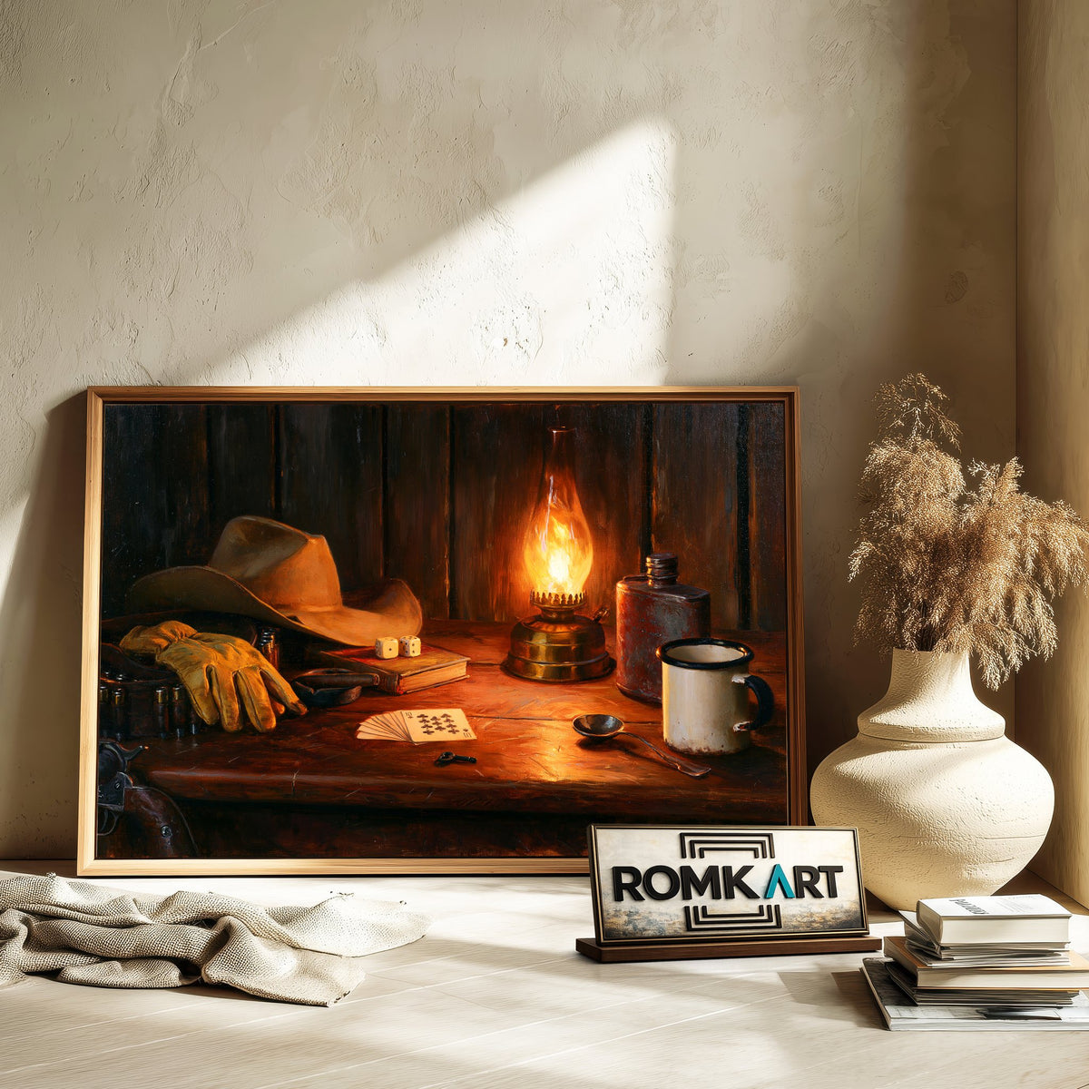 Western Cowboy Room Figurative Oil Painting - image 6