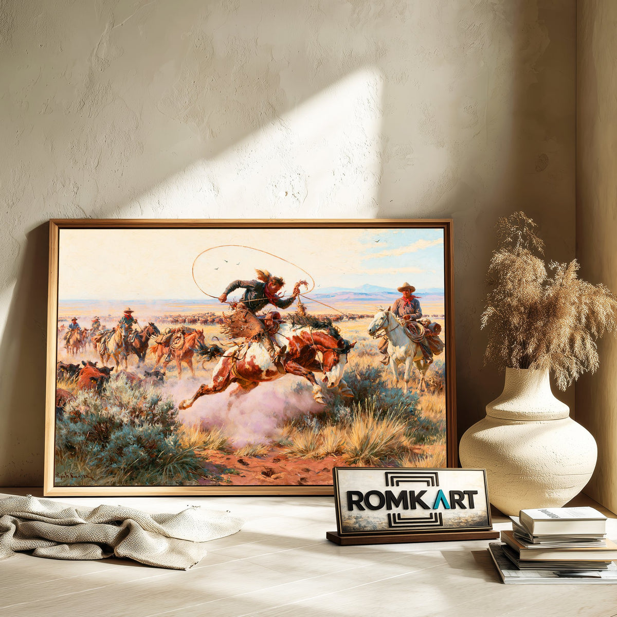 Western Cowboys Oil Painting - image 6