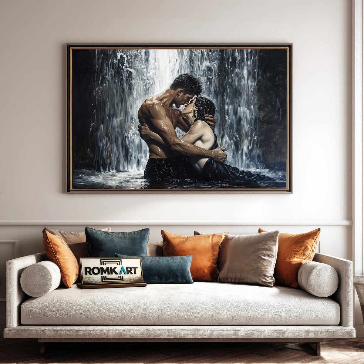 Wet Couple Dancing Figurative Oil Painting - image 4