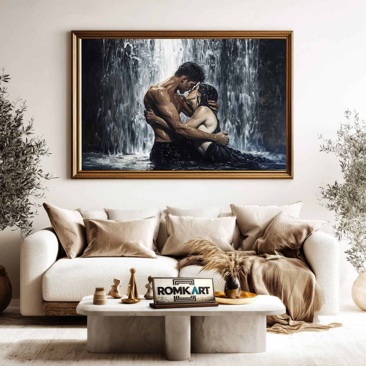 Wet Couple Dancing Figurative Oil Painting - image 5