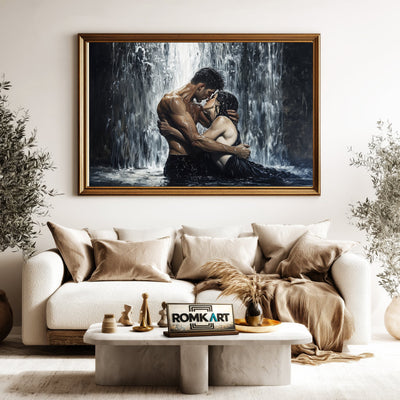 Wet Couple Dancing Figurative Oil Painting - image 5