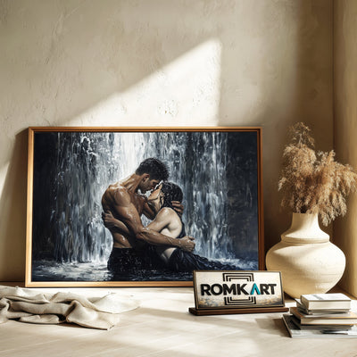 Wet Couple Dancing Figurative Oil Painting - image 6