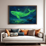 Whale in Fairy Tale Fantasy Oil Painting - image 4