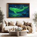 Whale in Fairy Tale Fantasy Oil Painting - image 5