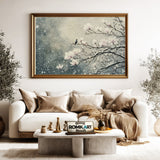 White Magnolia Tree in Snow Floral Oil Painting - image 5