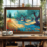 Wild Olive Trees Forest Landscape Oil Painting - image 2