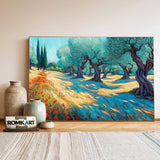 Wild Olive Trees Forest Landscape Oil Painting - image 3