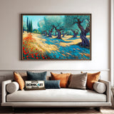 Wild Olive Trees Forest Landscape Oil Painting - image 4