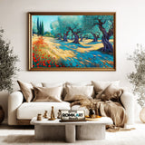 Wild Olive Trees Forest Landscape Oil Painting - image 5