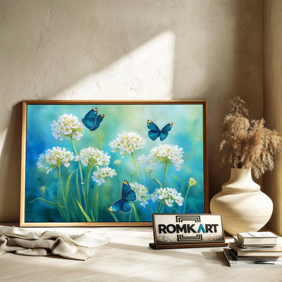 Wildflowers and Butterflies Insect Oil Painting - image 6