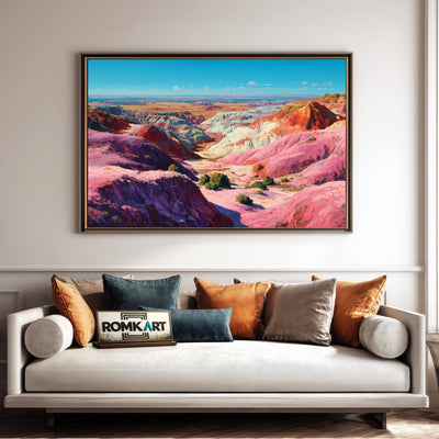 Winding Canyon Desert Landscape Oil Painting - image 4