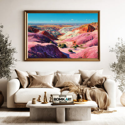 Winding Canyon Desert Landscape Oil Painting - image 5