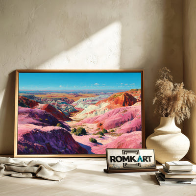 Winding Canyon Desert Landscape Oil Painting - image 6