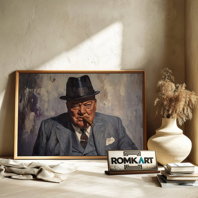 Winston Churchill Presidential Portrait Oil Painting - image 6