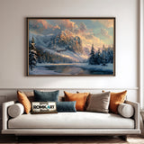 Winter Light Mountain Landscape Oil Painting - image 4