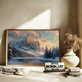 Winter Light Mountain Landscape Oil Painting - image 6