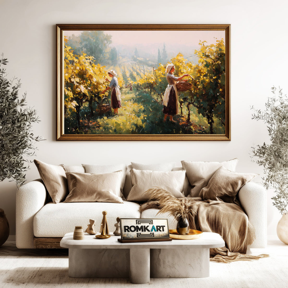 Women Grapevines Figurative Oil Painting - image 5