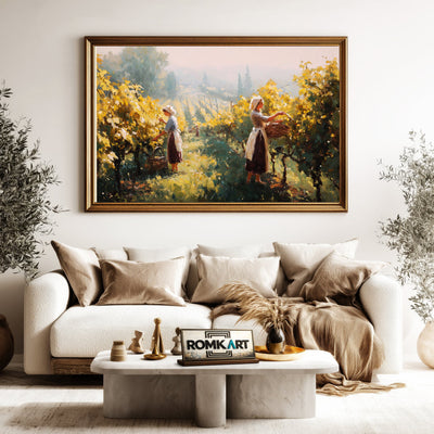 Women Grapevines Figurative Oil Painting - image 5