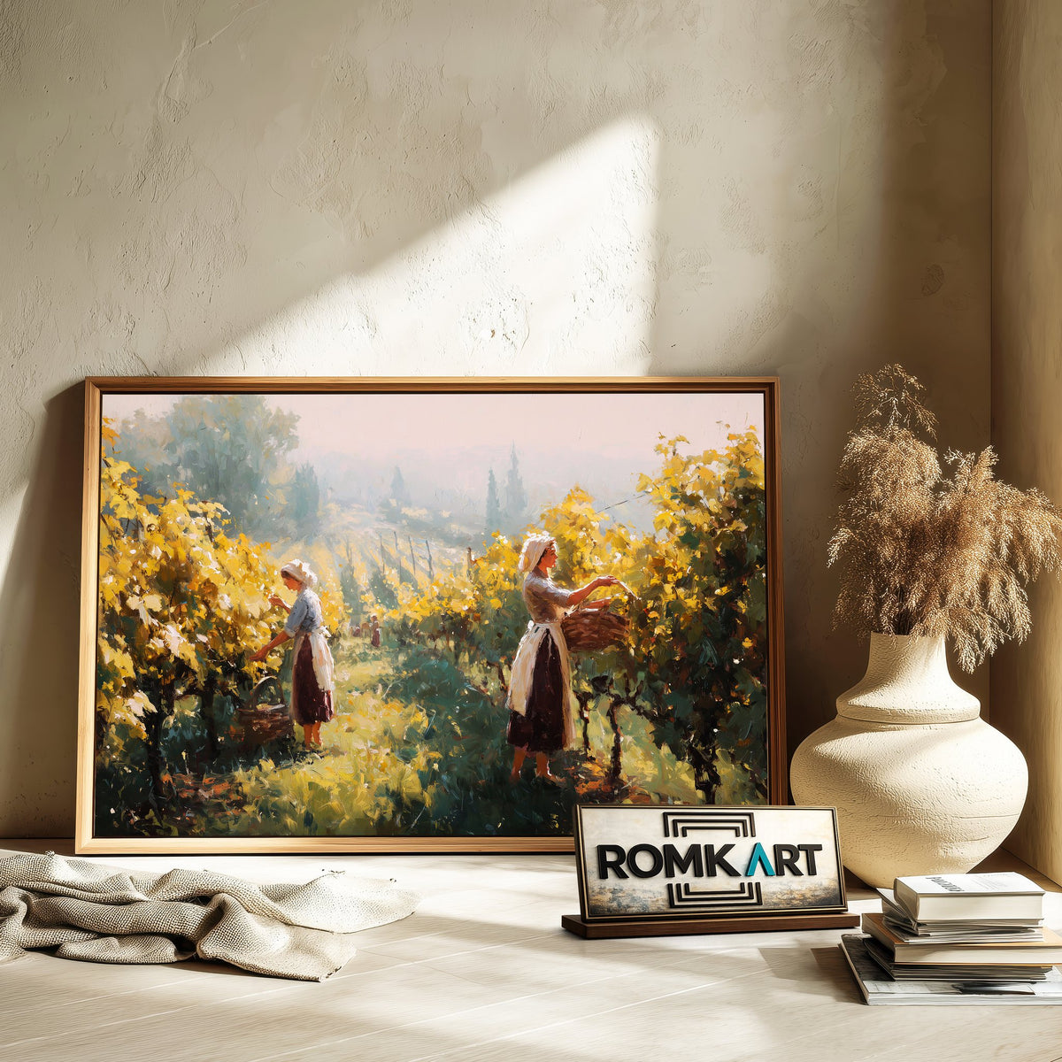 Women Grapevines Figurative Oil Painting - image 6