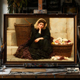 Women in Victorian Era - Hand-Painted Oil Painting - View 1