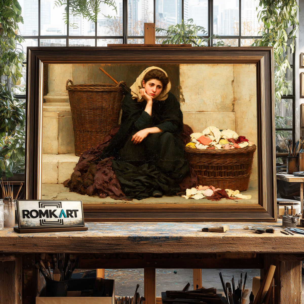 Women In Victorian Era Oil Painting - image 2
