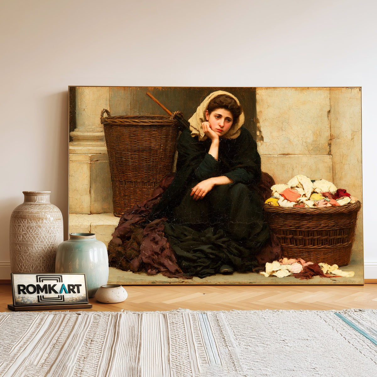 Women In Victorian Era Oil Painting - image 3