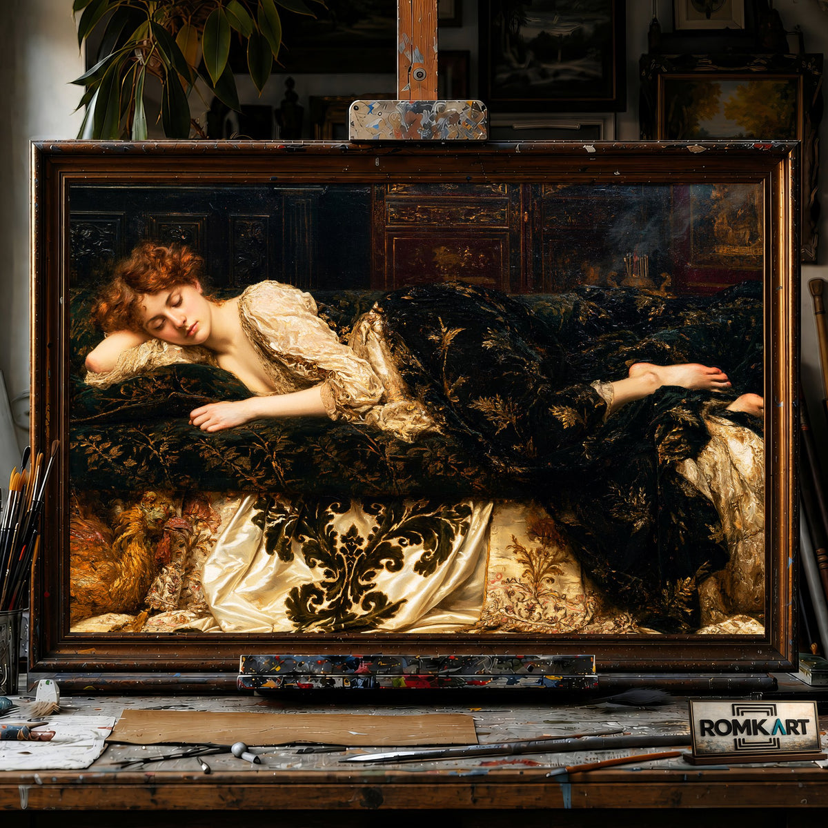 Women Resting - Hand-Painted Oil Painting - View 1