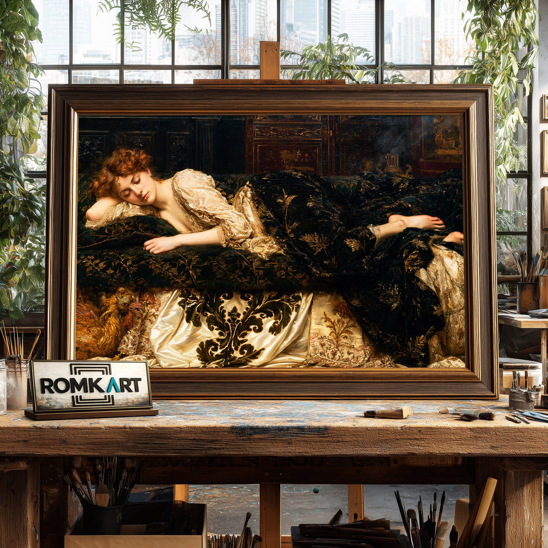 Women Resting - Hand-Painted Oil Painting - View 1
