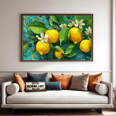 Yellow Lemons Still Life Oil Painting - image 4