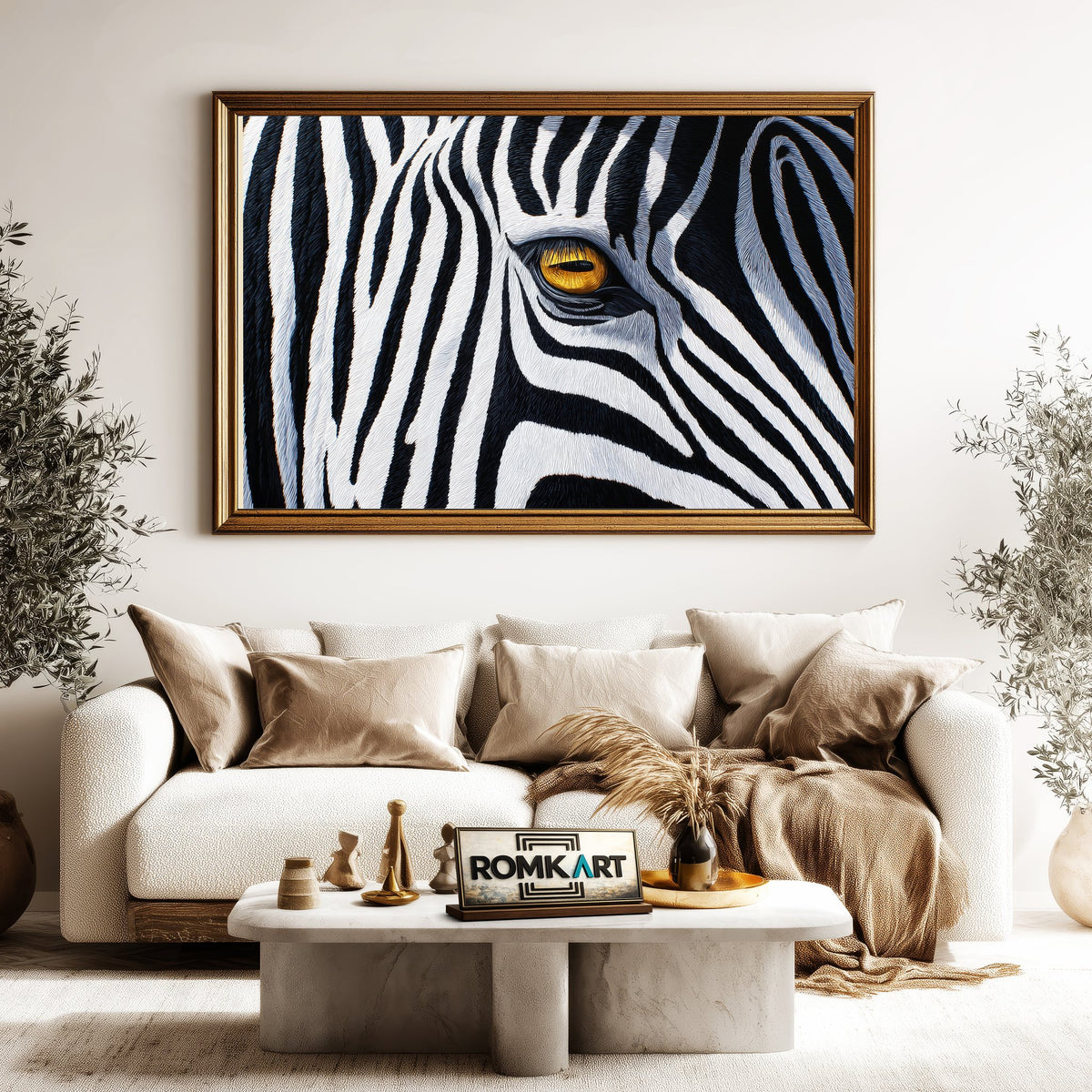 Zebra Face Oil Painting - image 5