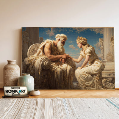 Zeus and Hera Fantasy Oil Painting - image 3