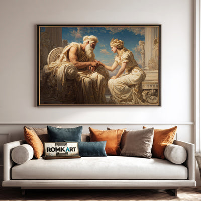 Zeus and Hera Fantasy Oil Painting - image 4