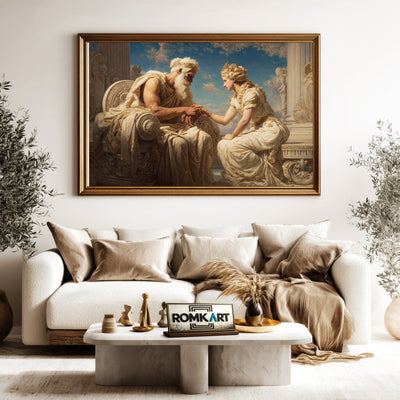 Zeus and Hera Fantasy Oil Painting - image 5