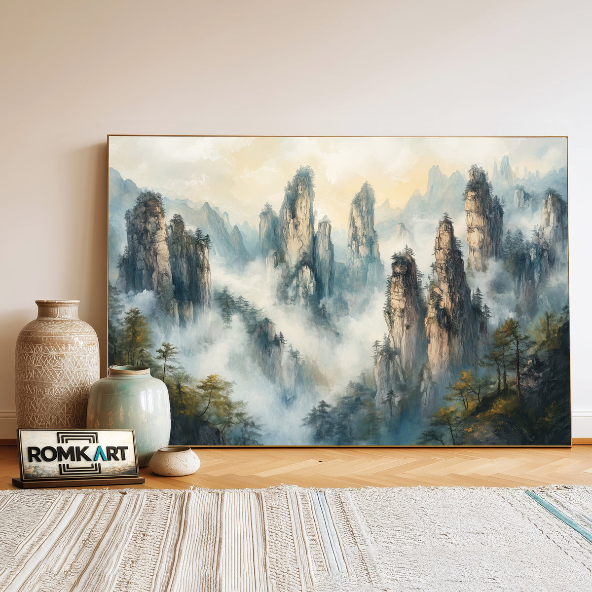 Zhangjiajie Chinese Mountain Asian Art Oil Painting - image 3
