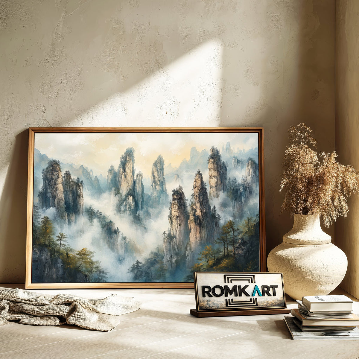 Zhangjiajie Chinese Mountain Asian Art Oil Painting - image 6