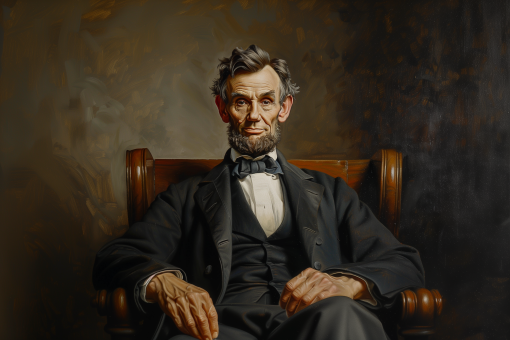 Abraham Lincoln Oil Portrait – Timeless Presidential Wall Art